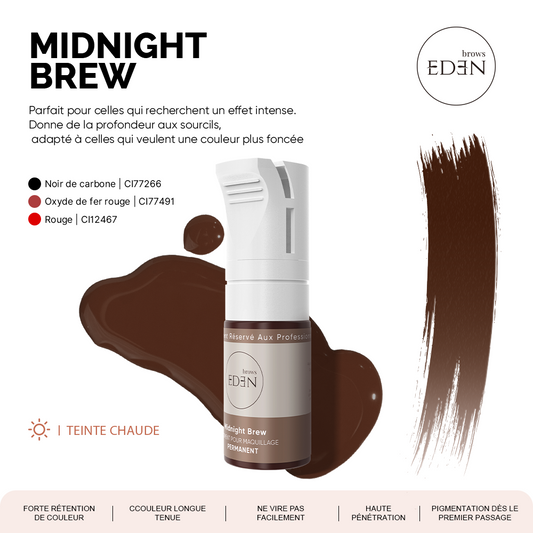 Pigment maquillage permanent Midnight Brew - Sourcils & Eyeliner - EdenBrows professionnel