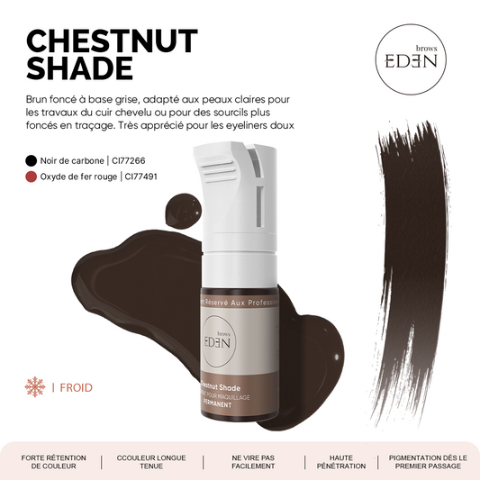Pigment maquillage permanent Chestnut Shade - Sourcils, Eyeliner & Scalp - EdenBrows professionnel