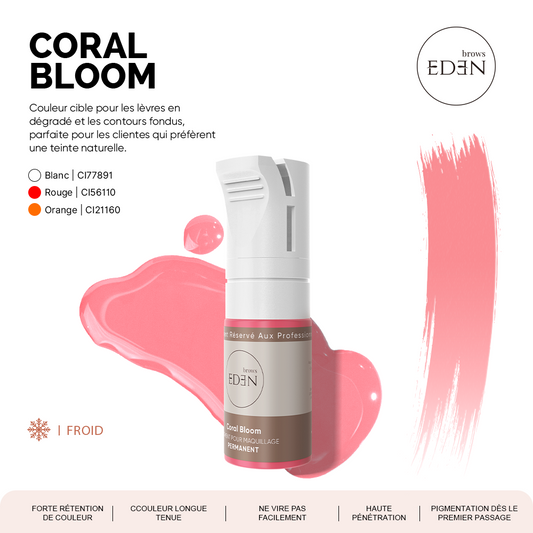 Pigment maquillage permanent Coral Bloom - Lèvres - EdenBrows professionnel